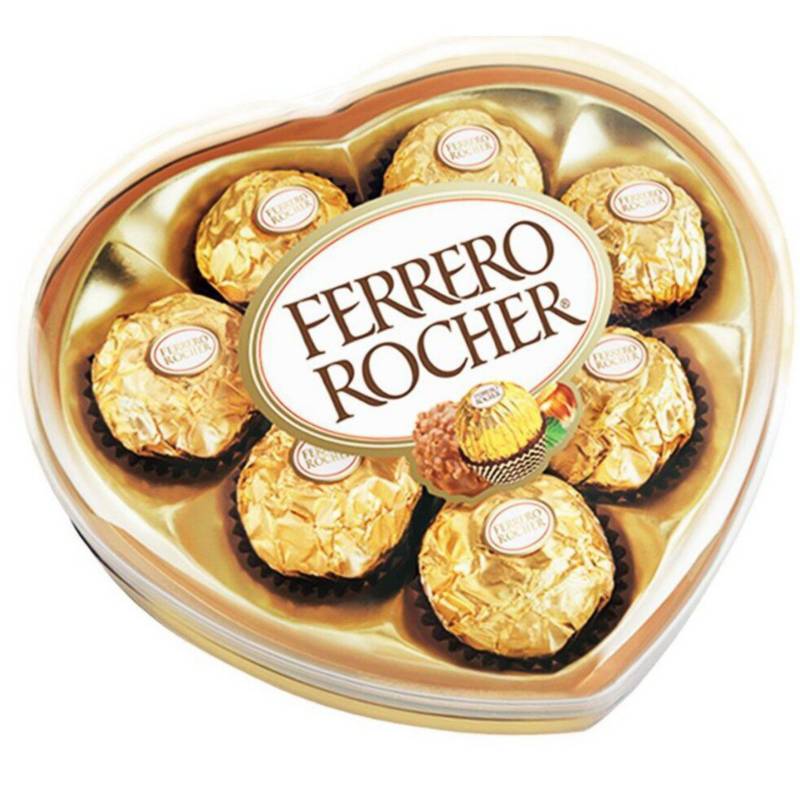 Chocolate Ferrero Corazón 8 Unidades
