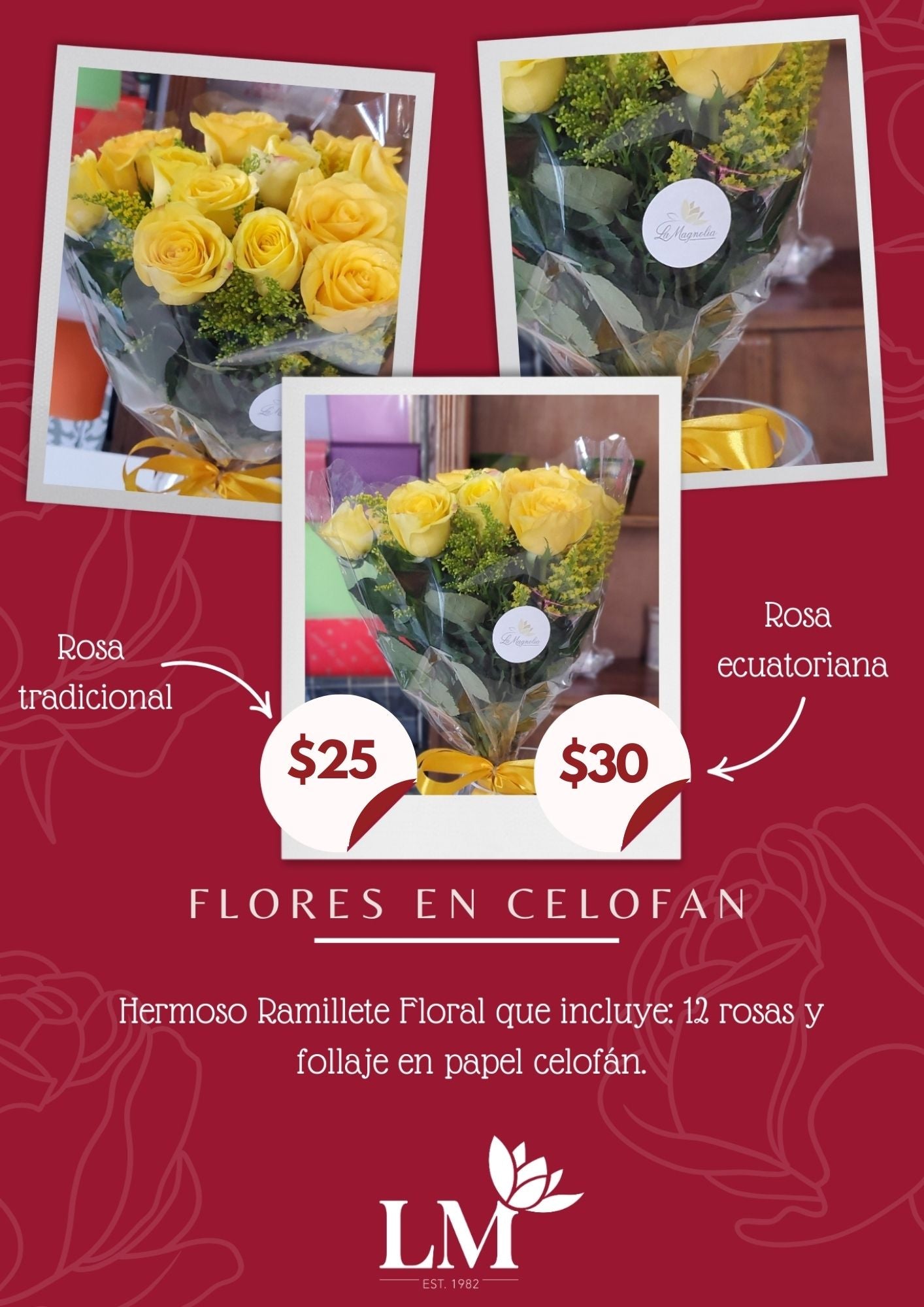 Flores en Celofan
